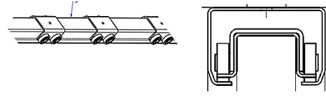 Верхний направляющий профиль в откатных воротах Fire Marc-P
